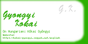 gyongyi kokai business card